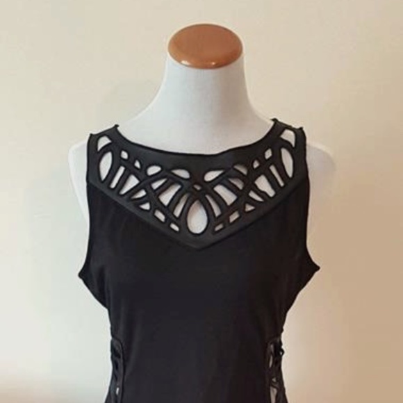 NWT Beyoncé Label - House of Deréon Cut Out Black Dress - Picture 5 of 16